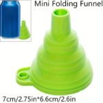 1Pc Collapsible Mini Funnel - Portable, Multi-Functional Kitchen Tool For Oil And Liquid Transfer, Food-Safe Plastic, Ideal For Home Use, Kitchen Funnel - Image 3