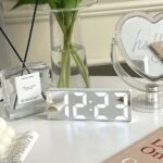 1Pc Led Mirror Bedside Alarm Clock 12/24 Hours Battery Plug-In/Two Power Supply Methodshome Decoration Artwork Can Be Put In The Bedroom Study Can Be Used As Christmas Thanksgiving Mother'S Day Gift. - Image 6