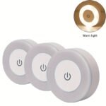 1Pc Led Touch Night Light, Dimmable Bedroom Decorative Lamp Suitable For Kids' Room, Hallway, Bathroom, Living Room, Wardrobe, Cabinet - Warm/White Light - Image 3