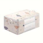 1-Pack Large Capacity Multi-Purpose Storage Bag With Handles, Dustproof & Moisture-Resistant Odorless Non-Woven Fabric, Zipper Closure For Clothes, Toys, Seasonal Organizing - Beige, Clothes Storage - Image 9