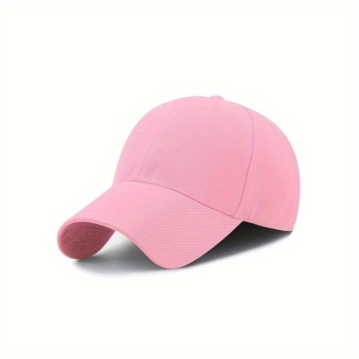 Women'S Summer Fitted Adjustable Baseball Cap, Solid Color, Sun Protection, Polyester, Woven, With Holiday Theme, For Women, Men, Outdoor - Image 10