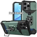1Pc Heavy-Duty Phone Case Heavy-Duty Shockproof Phone Case With A Metal Stand And Card Slot, Compatible With Iphone 16 Pro Max, 15 Pro Max, 14 Pro Max, And 13 Pro Max. - Image 58