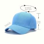 Women'S Summer Fitted Adjustable Baseball Cap, Solid Color, Sun Protection, Polyester, Woven, With Holiday Theme, For Women, Men, Outdoor - Image 4