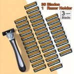3Pcs Stainless Steel Safety Razor Blades Jifuli 3-Pack Stainless Steel Safety Razor Blades, Interchangeable Manual Shaving Heads For Body Hair Removal, Durable And Easy To Use - Image 7