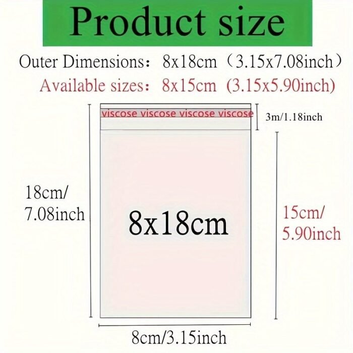 Self-Adhesive Cellophane Bag, Transparent Opp Plastic Packaging, Sealed, Jewelry Gift, Sweets - Image 14