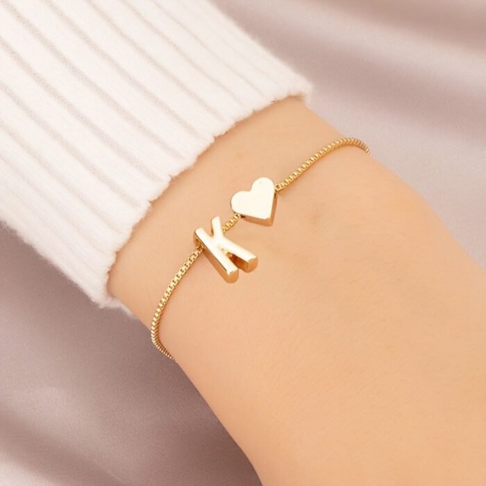 Letter Mini Love Heart Thin Chain Bracelet Simple Minimalist Hand Chain Jewelry Decoration Gift Birthday Gift - Image 21