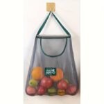 1Pc Hanging Mesh Storage Bag With Handle For Fruits And Vegetables, Kitchen Ginger Garlic Food Storage Net Pocket - Image 3