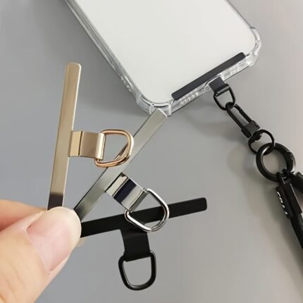 1Pc Stainless Steel Lanyard Connector, Mobile Phone Anti-Loss Tether Patch Gasket For Phone Case - Durable And Secure Accessory