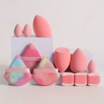 12Pcs All-Purpose Makeup Sponge Set, Consisting Of 3 Loose Powder Puffs, 3 Mini Air Cushion Puffs, 3 Makeup Sponges And 3 Mini Makeup Sponges. Foundation Blending Beauty Sponge, Liquid, Cream And Powder Flawless, Latex-Free Wet And Dry Dual-Use Foundation Makeup Cream, Made Of Ultra-Soft Velvet, Contouring, Eye And Corner Design. Suitable For All Skin Types. - Image 3