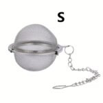 1Pc Stainless Steel Spice Infuser Ball With Chain - Fine Mesh Strainer For Tea, Herbs, And Broth - Perfect For Cooking, Brewing, And Hot Pot Seasoning, Tea Brewing Accessory | Functional Kitchenware | Easy Retrieval Chain, Tea Infuser - Image 3