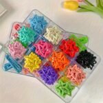 20/40Pcs Assorted Colorful Star-Shaped Alloy Hair Clips Set, Elegant Retro Style, Lightweight Hollow-Out Design, Fashion Hair Accessories For Daily Wear And Styling, Ideal For Women & Daily Use Gifts For Eid
