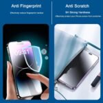 2-Pack Tempered Glass Privacy Screen Protector For Iphone 16/15/14 Pro Max 13 12 11, Anti-Scratch, Glossy Surface, Anti-Peep, Clear Cover - Image 5