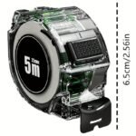 1Pc Self-Locking Fluorescent Steel Tape Measure High Precision Laser Inkjet Code Box Ruler Measuring Tool Wide Ruler - Image 2