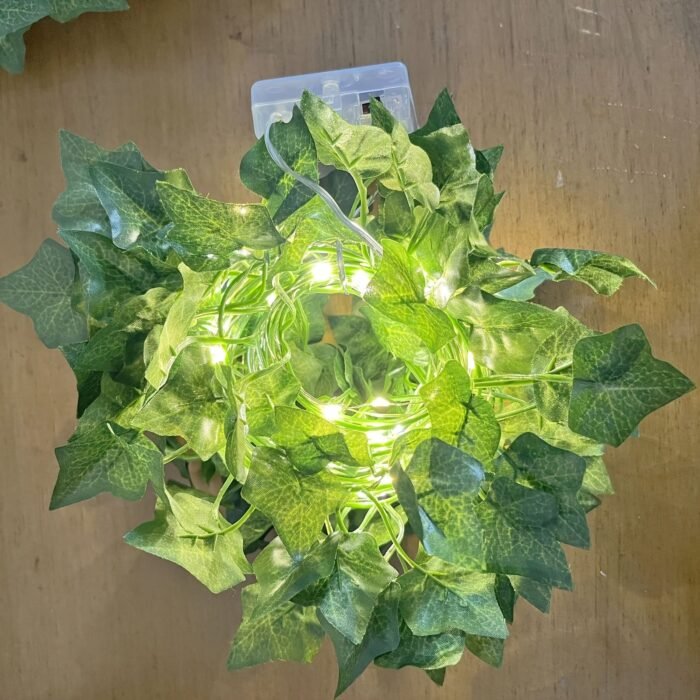 5-Meter Artificial Leaf String Lights - Studio Photography Decor Lights & Background Lighting, Battery Powered Led Copper Wire Lights To Illuminate Weddings, Christmas, And Home Decor - Image 3