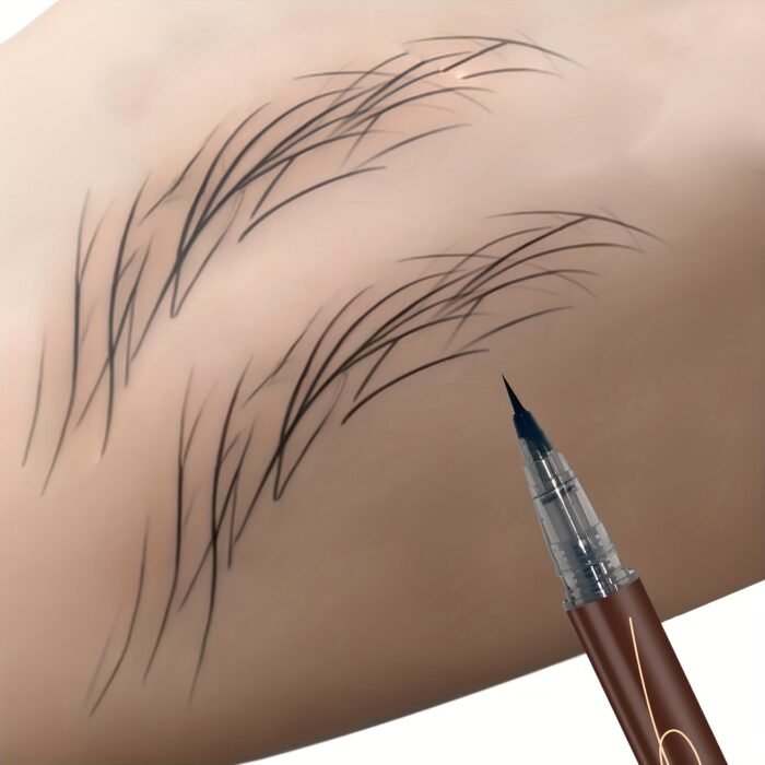 1Pc Sylr Ultra Fine Extra Slim Eyebrow Pen, Waterproof Liquid Eye Brow Pencil, Long Lasting, Sweat-Proof, 2 In 1 For Eyeliner & Microblading, Suitable For All Skin Types, Ideal For Summer & Outdoor Travel - Image 1