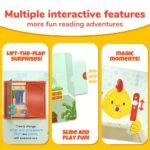Rooster'S Early Wake-Up Lift-The-Flap Books, Good Wake - Up Habit Formation For Kid, Cute Illustration Style, Interactive Picture Push-Pull Book, By The Artist, Early Education Enlightenment, Best Birthday Gift, Bear Tale - Image 3