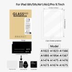 This Is A Pack Of 2 Tempered Glass Screen Protectors For Ipad Models Including The 11Th, 10Th, 9Th, 8Th, 7Th, 6Th, 5Th, Air 7, Air 6, Air 5, Air 4, Air 3, Mini 7, Mini 6, Mini 5, And Mini 4 (2018/2020/2019/2020/2022/2023/2024/2025) Pro/Air (7.9/8.3/9.7/10.2/10.5/10.9/11) Inches, Offering Scratch Resistance, 9H Hardness, And High Definition Clarity. - Image 10