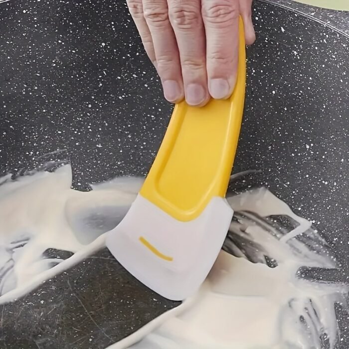 1Pc Durable Silicone Kitchen Scraper - Non-Stick, Easy To Clean, Oil-Proof Cooking Spatula For Baking, Grilling, And Frying - No Battery Needed, Durable Plastic Material - Image 7