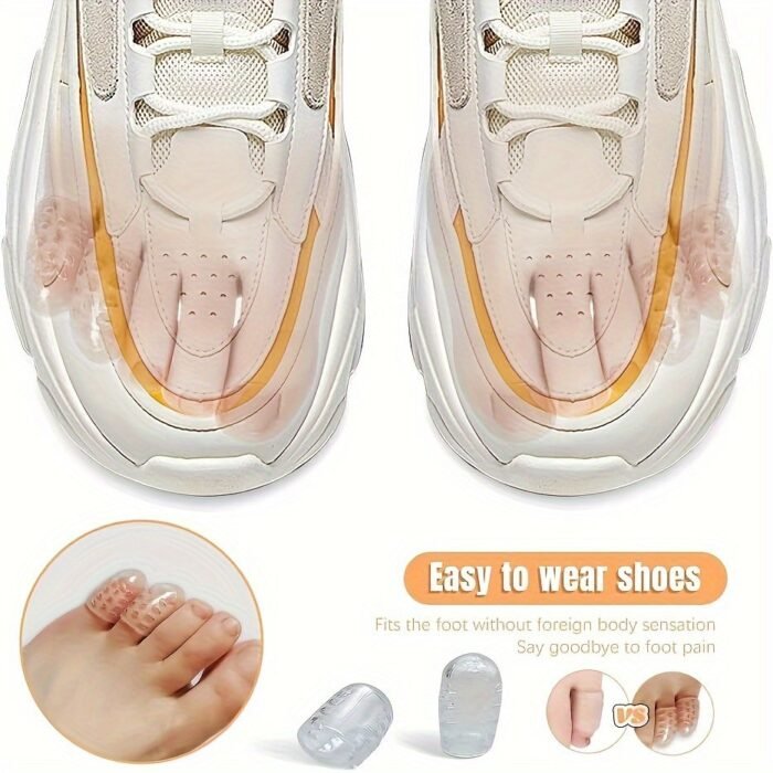 10 Silicone Anti-Friction Toenail Covers: Breathable Gel Toenail Protectors, Soft Foot Care Accessories, Unisex Odorless Toenail Caps, Small Toe Anti-Friction Nail Tubes, Breathable Anti-Breakage Pads, Suitable For Manicure, Sports & Outdoor Activities, Reusable Soft Comfortable Silicone Gear, Running, Cycling, Gym, Hiking Specialized - Image 4