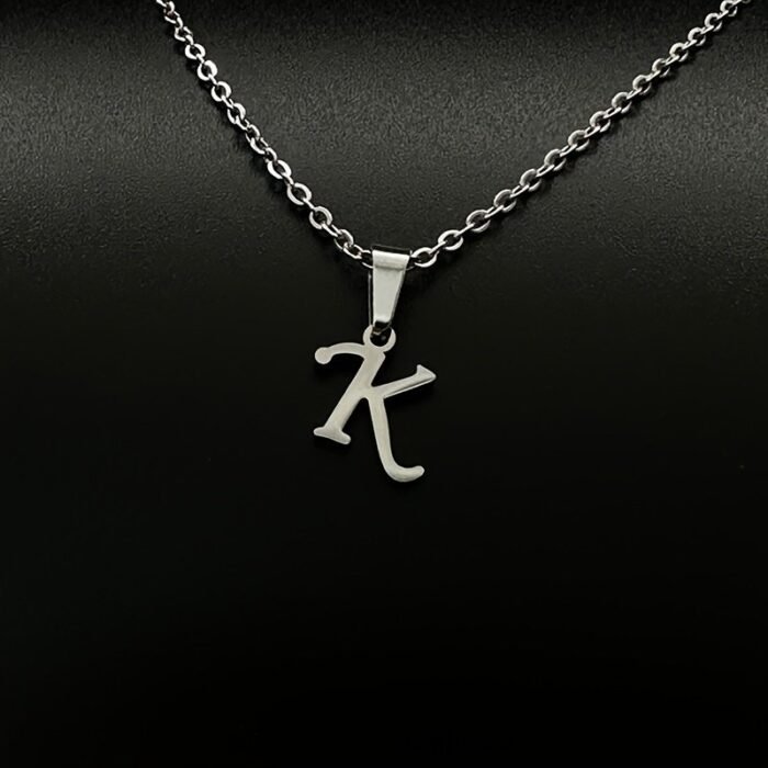 Stainless Steel Minimalist 26-Letter Pendant Necklace - Hip-Hop & Everyday Unisex Jewelry, Initial Gift For Women & Men, Durable Year-Round Wear, Necklace, Daily Wear Accessory, Modern Jewelry, Polished Finish - Image 20