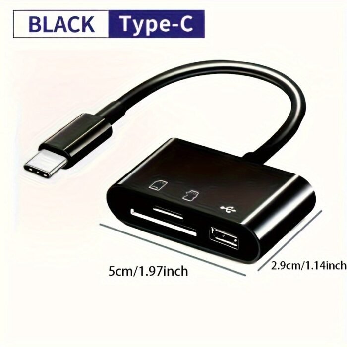 1Pc Usb C Sd Card Reader Adapter Type C Micro Sd Tf Card Reader Multifunction 7.62 Cm 1 Otg Adapter For Laptop Ipad Pc Macbook Phone Camera - Image 7