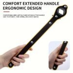 1Pc Heavy-Duty Metal Tire Jack Wrench With 360? Rotating Knob, Rust Resistant Long Handle Scissor Jack For Motorcycles, Suvs & Vehicles - Effortless Disassembly & Installation Tool, Auto Workshop Essentials | Ergonomic Handle Design | Robust Construction, Tire Wrench - Image 6