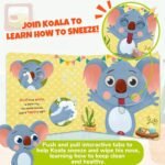 Koala'S Sneeze And Sniffle, A Preschool Habit-Building Interactive Book, Cultivates Good Hygiene Habits, Independent Operation Skills, Fun Mechanical Design For Hands-On Ability Training, Gift, Travel Activities For Kids, Airplane Travel Activities For Kids, Christmas & Birthday Present - Image 5