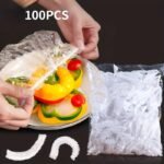 100Pcs Reusable Food Wrap Storage Covers Bags For Bowl Elastic Plate Silicone Lid Cover Kitchen Fruit Plastic Fresh-Keeping Seal For Packing, Gift Hamper