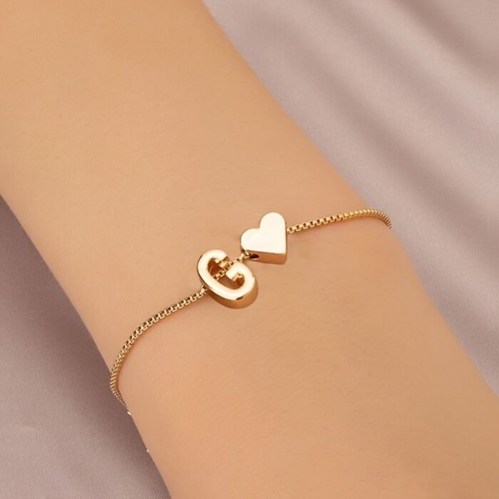 Letter Mini Love Heart Thin Chain Bracelet Simple Minimalist Hand Chain Jewelry Decoration Gift Birthday Gift - Image 16