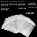 Self-Adhesive Cellophane Bag, Transparent Opp Plastic Packaging, Sealed, Jewelry Gift, Sweets