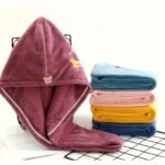 1Pc Magic Microfiber Hair Drying Towel - Quick Dry Shower Cap Turban For Women & Girls, Soft Polyester Fiber Bath Hat, Super Absorbent Lady Head Wrap With Button Closure, Shower Cap For Hair Drying - Image 4