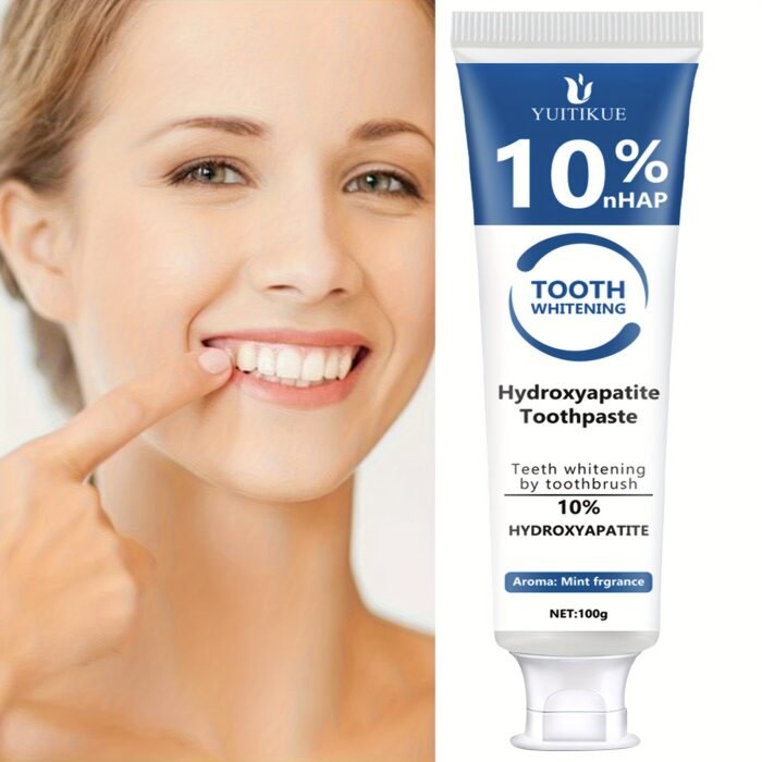 Hydroxyapatite Toothpaste, 10% Hydroxyapatite Whitening Tooth, Peppermint Essential Oil Deep Cleaning Paste, Fresh Breath Strengthen Dental Care, Basic Cleaning, Suitable For Everyone - Image 2