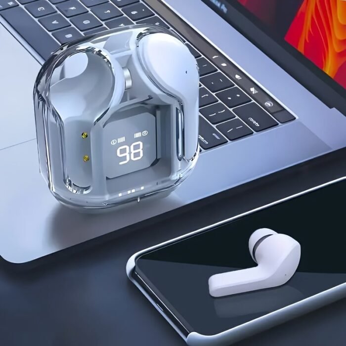 Wireless Earbuds Transparent Tws Silicone In-Ear Sports Gaming Headphones With Hifi Stereo Sound & Led Display - Perfect Gift For Birthday/Christmas/Girlfriend - Image 5