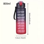 1L Gradient Sports Water Bottle - Stylish Outdoor Space Cup With Large Capacity, Durable Pc Material, Hand-Wash Only, Ideal For Hiking And Camping, Camping Backpack - Image 10