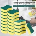 12/24Pcs, Cleaning Sponge, Double-Sided Scouring Pad, Household Cleaning, Dishwashing Sponge, High-End Kitchen Sponge, Durable Anti-Scratch Sponge, Super Absorbent, Cleaning Supplies, Cleaning Tools, School Preparation - Image 11