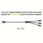 3-In-1 Multi-Functional Usb Flash Charging Cable - Compatible With Iphone 14, 13, 12 Pro Max, Xs Max,, Redmi, One Plus, Usb-C Mobile Phones With Type-C And Micro Usb Connectors - Image 2