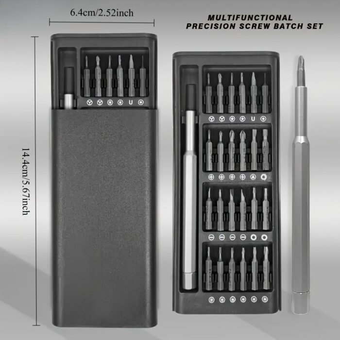 25-In-1 Precision Screwdriver Set, Multi-Function Repair Tools For Mobile Phone & Tablet Disassembly, Durable Plastic, Uncharged - With Various Screw Heads - Image 3