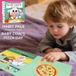 Baby Cow Lift-The-Flap Books, Good Eating Habit Formation, Interactive Picture, Cow'S Pizza Day, Push-Pull Book, Early Education Enlightenment, Illustrated By Canadian Artist, Birthday Gift, Bear Tale - Image 9