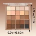 Eyeshadow Palette, 25 Shades, Matte Finish, Neutral Grey & Brown Earth Tones, Coffee & Chocolate Inspired Shades For Versatile Makeup Looks - Image 6