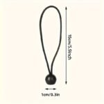 20Pcs Durable Black Ball Bungee Cord - Versatile Elastic Rope Strap With Plastic Ball For Secure Camping, Tent, Trampoline & Beach Net, Foldable & Adjustable Height, Camping Accessories, Tent Straps, Foldable Design, Sturdy Construction - Image 2