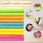 40Pcs/20Pcs/12Pcs/ 4Pcs Of Microfiber Cleaning Cloth 40Pcs Of Cleaning Rags For Housekeeping, Kitchen, Car, Reusable, 5 Colors Randomly Mixed, Unspecified Color (Green/Blue/Yellow/Orange/Pink) - Image 6