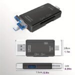 1Pc Multi-Functional 6-In-1 Otg Card Reader, Sd/Tf Card & Usb Flash Drive Adapter For Mobile Phone, Computer, Camera - Plug & Play Data Transfer Without Battery - Image 6