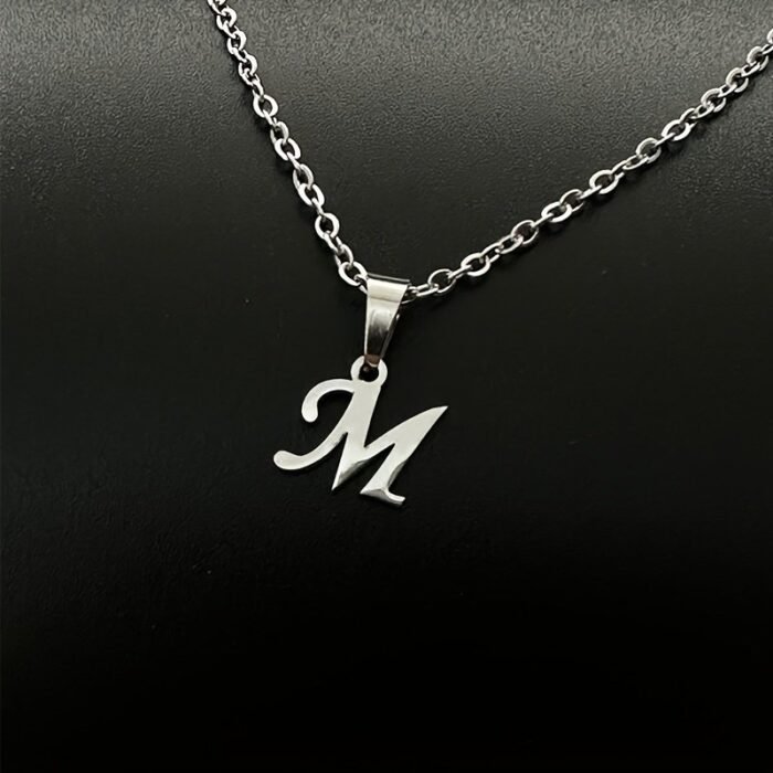 Stainless Steel Minimalist 26-Letter Pendant Necklace - Hip-Hop & Everyday Unisex Jewelry, Initial Gift For Women & Men, Durable Year-Round Wear, Necklace, Daily Wear Accessory, Modern Jewelry, Polished Finish - Image 22