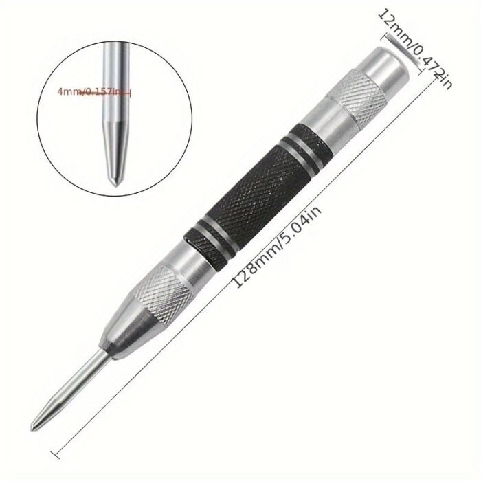 Automatic Center Punch: Adjustable And Strong Tool For Precise Drilling And Marking. Allows For Accurate Woodworking And Metalworking. - Image 3