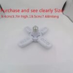 1Pc Modern White 28W Led Ceiling Light Bulb With Adjustable Fan Blade Design, E27 Base, Ac175-265V - Sleek, Foldable & Energy-Efficient For Home Decor - Image 3