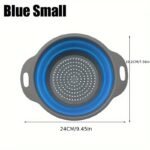 1/2 Set Round Silicone Kitchen Drain Basket Set Collapsible Funnel - 1 Large, 1 Small, Very Suitable For Draining Pasta, Vegetables And Fruits - Image 11