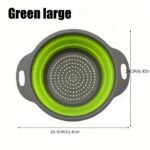 1/2 Set Round Silicone Kitchen Drain Basket Set Collapsible Funnel - 1 Large, 1 Small, Very Suitable For Draining Pasta, Vegetables And Fruits - Image 7