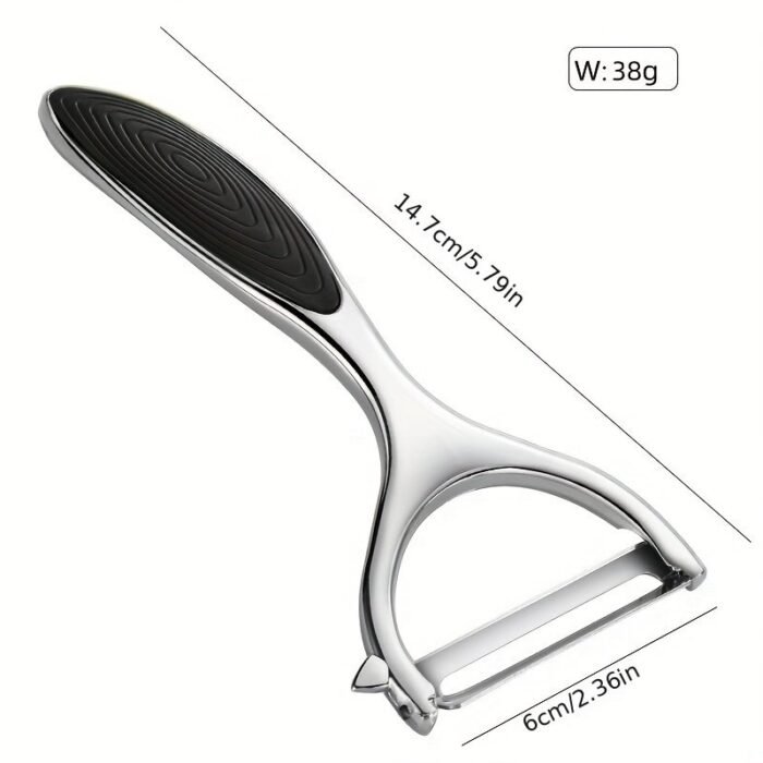 1Pc Premium Y-Shaped Metal Peeler, Straight Edge Vegetable And Fruit Peeler For Potato, Carrot, Kitchen Gadget Tool, Vegetable Peeler - Image 6