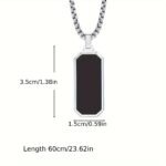1Pc Men'S 201 Stainless Steel Necklace - Minimalist Modern Pendant, Elegant Everyday & Formal Jewelry Gift For Valentine'S Day, Birthday, Anniversary - Durable Chain For Men, Festival Accessories, Polished Finish - Image 2