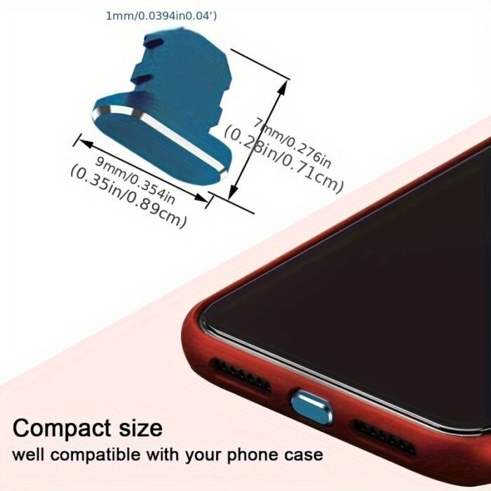 2 Pcs Aluminum Alloy Anti Dust Plug For Iphone 13 12 Mini 11 Pro Max Xs 8 Plus Ipad Airpods Apple Series Lightning Port Cover - Image 4